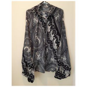 (L1)100% Rayon Harem Pants w/ elephants in circle